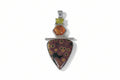Ocean Jasper, Amber and Peridot Silver